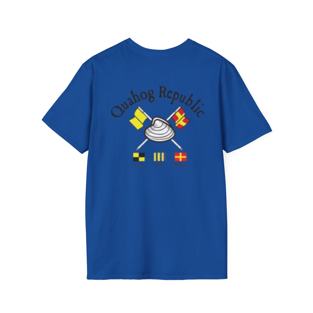 Quahog Republic T-Shirt — Nautical Lighthouse Flag Design