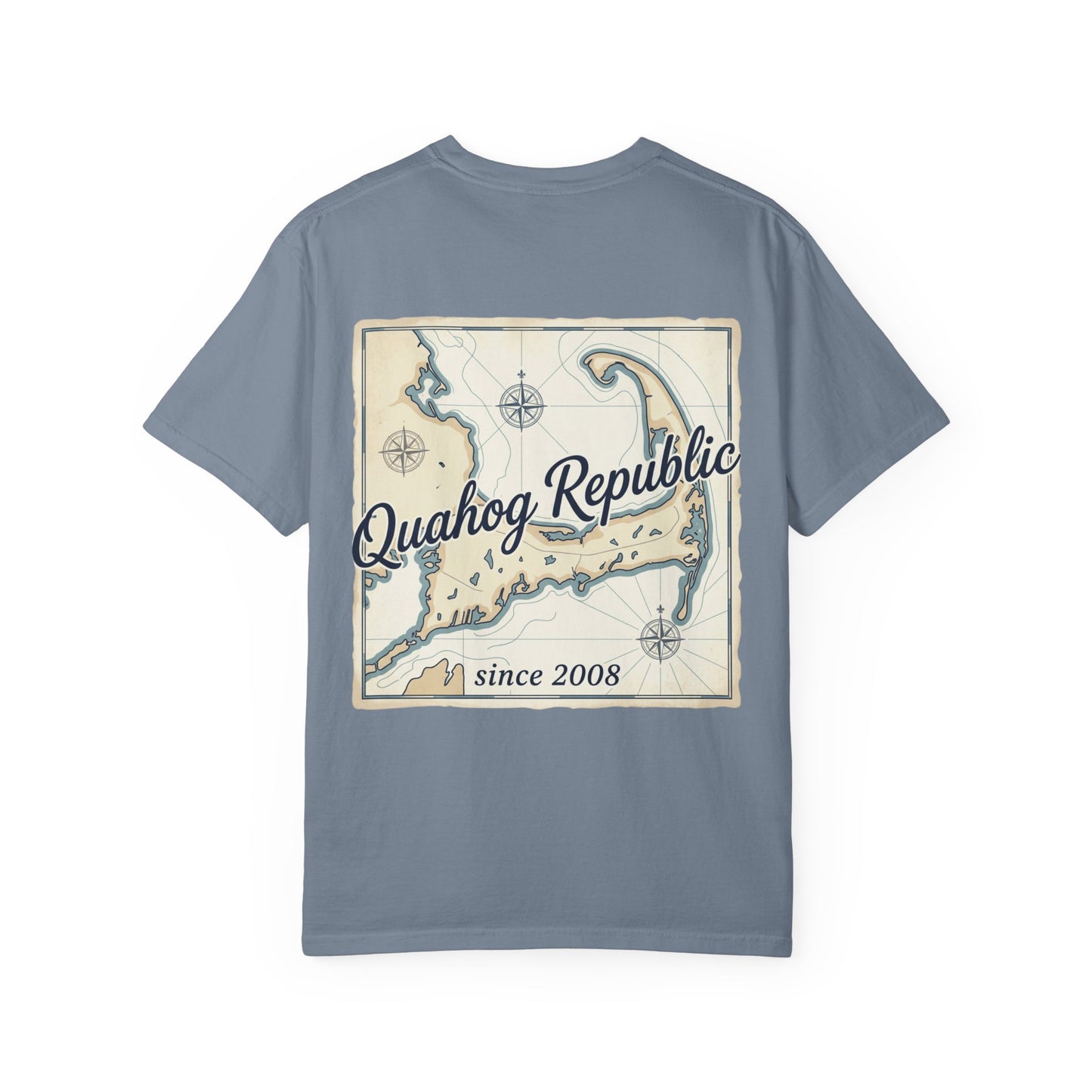 Quahog Republic Map T-Shirt — Vintage Nautical Island Tee