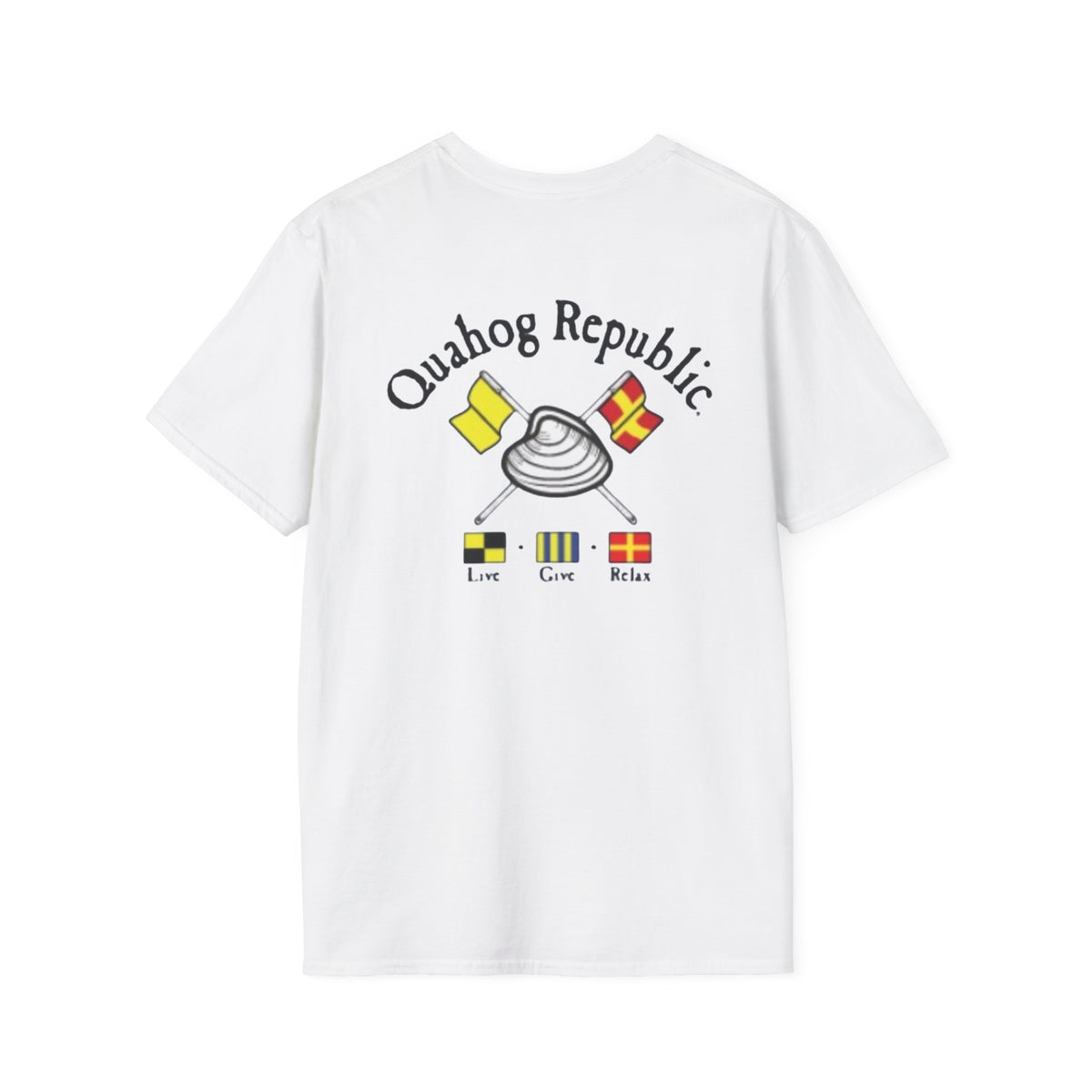 Quahog Republic T-Shirt — Nautical Lighthouse Flag Design