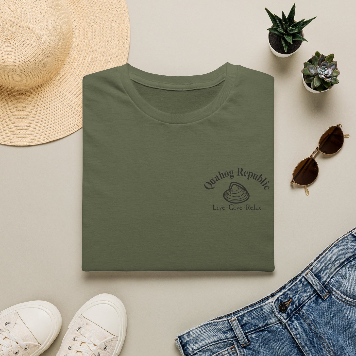 Quahog Republic T-Shirt — Nautical Lighthouse Flag Design