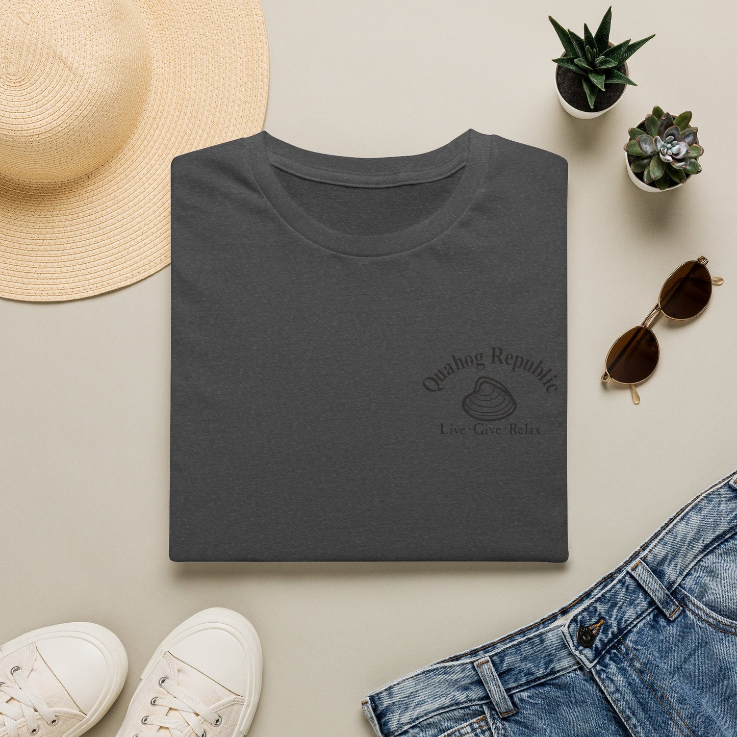 Quahog Republic T-Shirt — Nautical Lighthouse Flag Design