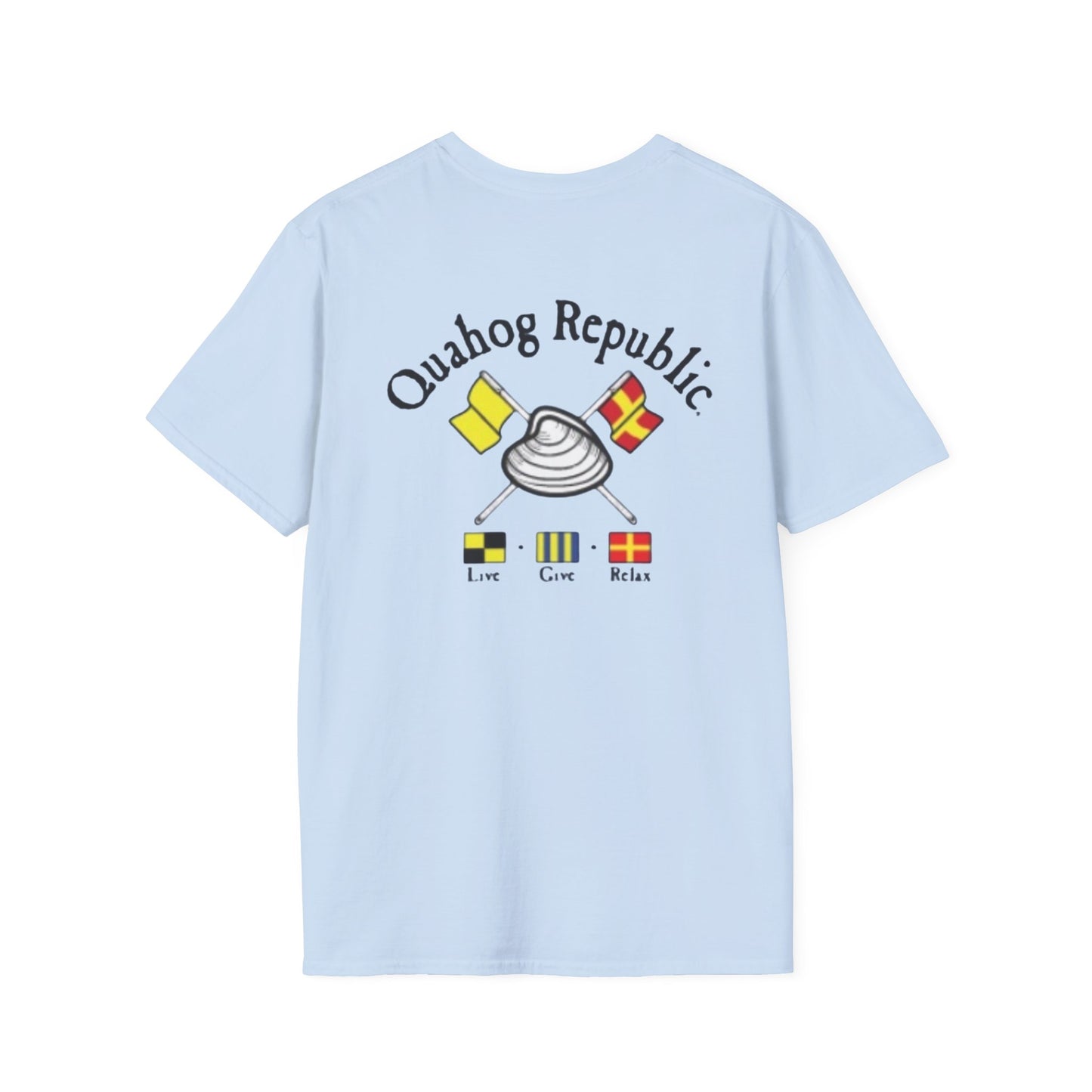 Quahog Republic T-Shirt — Nautical Lighthouse Flag Design