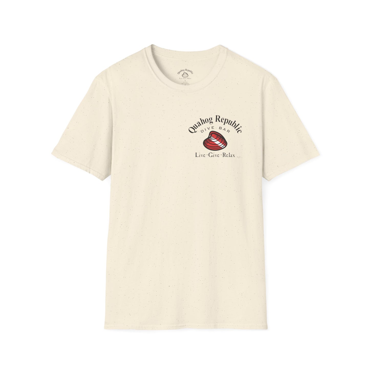 Quahog Republic Dive Bar T-Shirt — 'Live • Give • Relax' Nautical Logo Tee