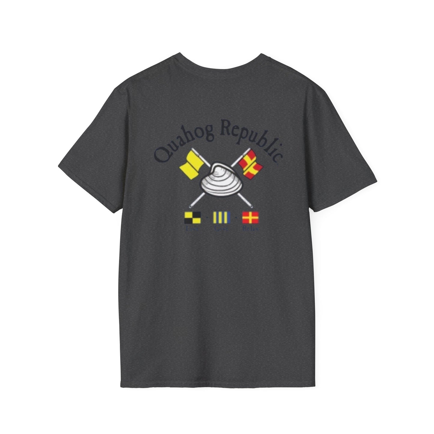 Quahog Republic T-Shirt — Nautical Lighthouse Flag Design