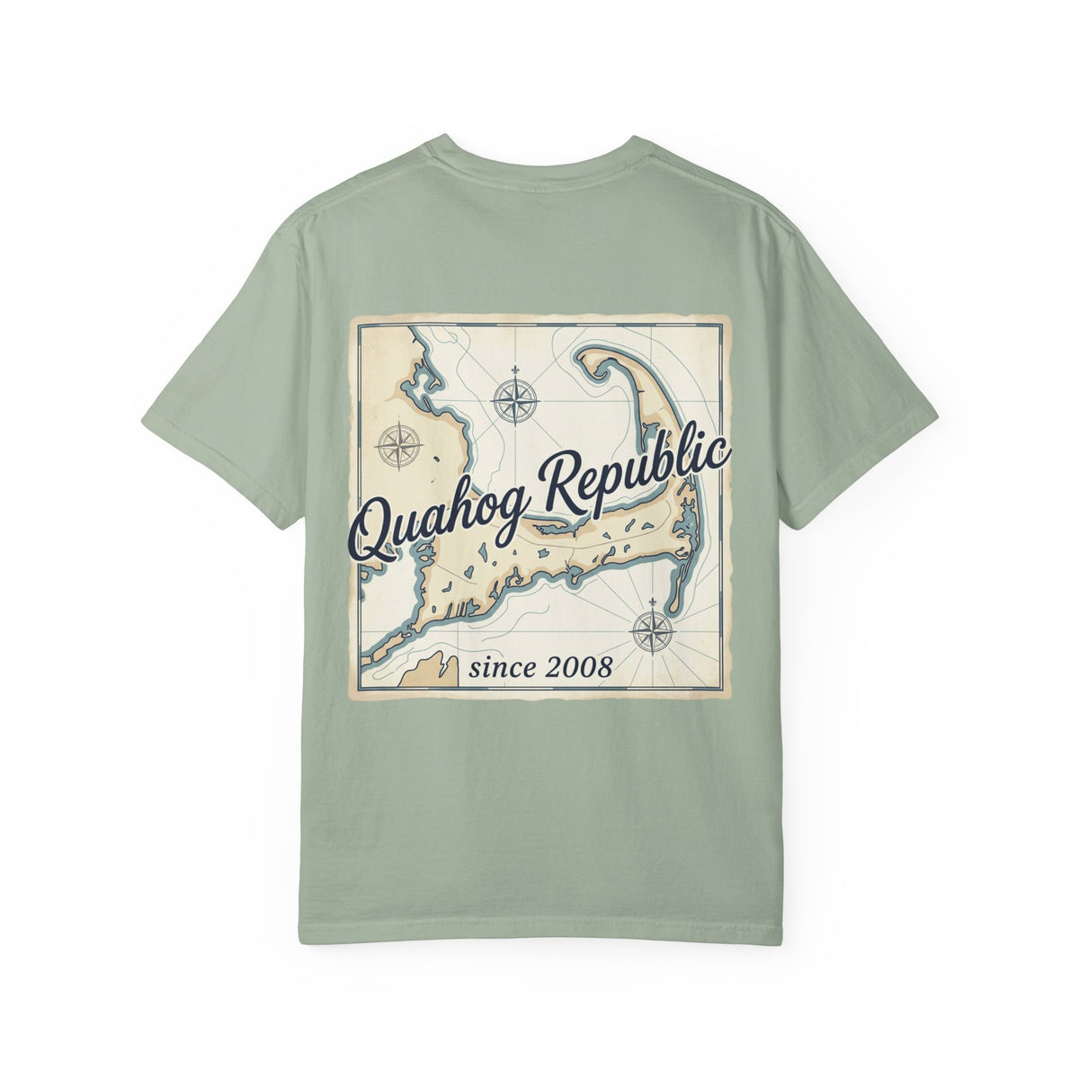 Quahog Republic Map T-Shirt — Vintage Nautical Island Tee