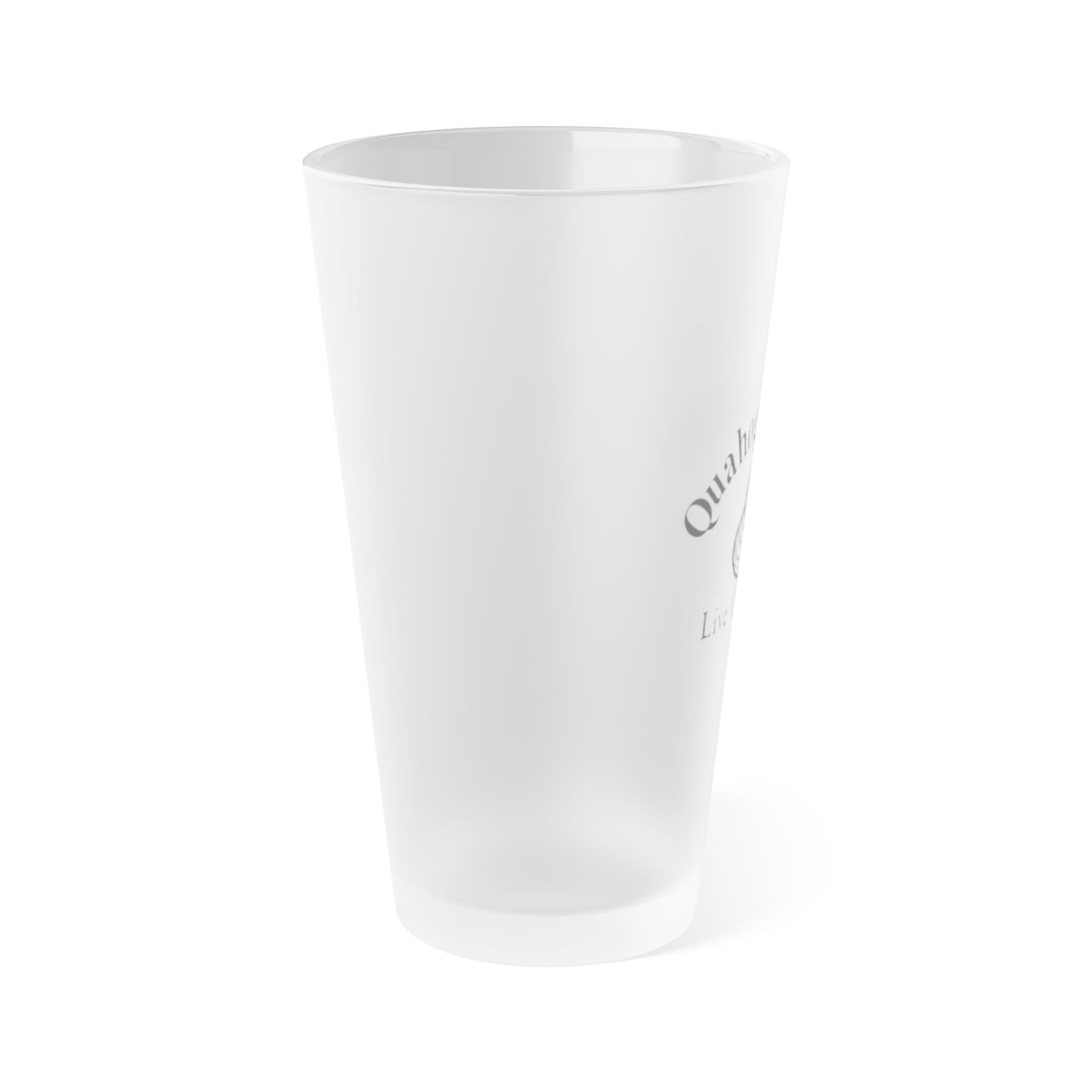 Frosted Pint Glass –l “Quahog Republic” 16oz Beer Glass