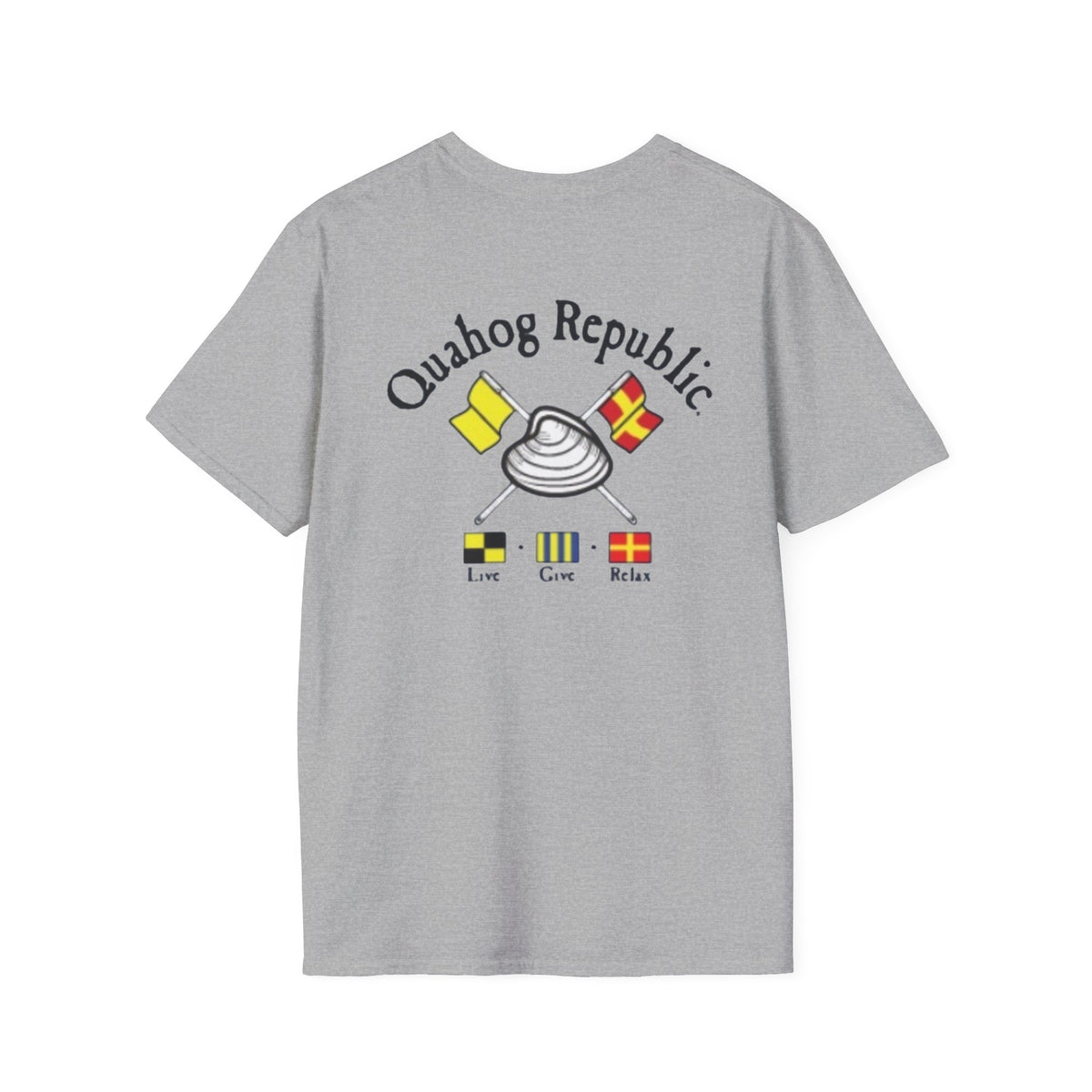 Quahog Republic T-Shirt — Nautical Lighthouse Flag Design