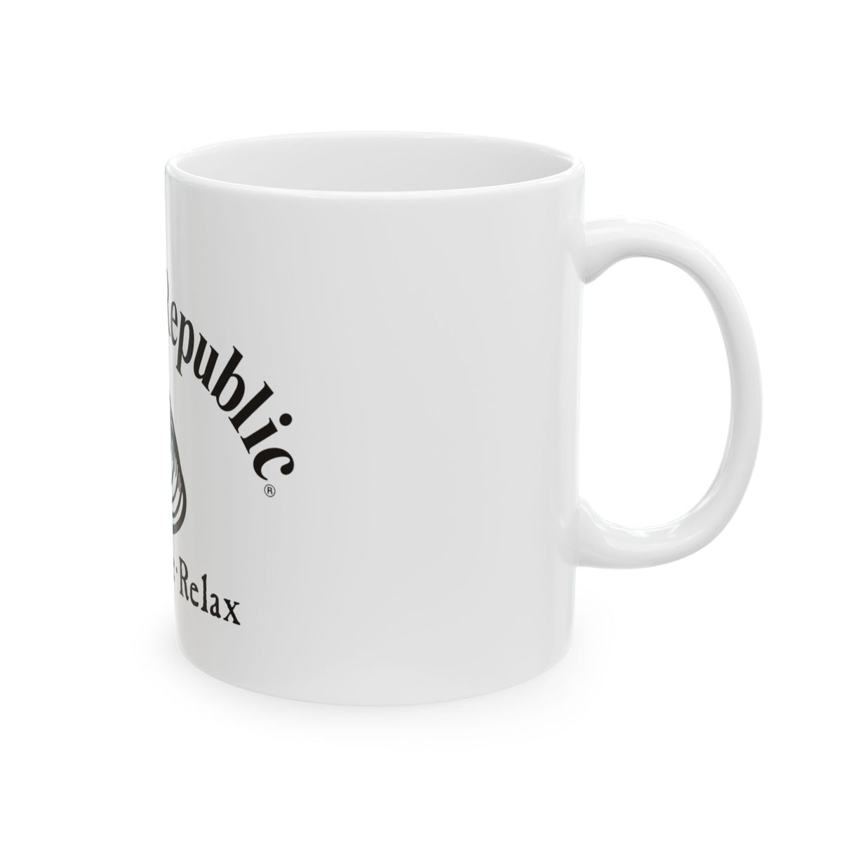 Quahog Republic Mug — Live • Give • Relax Ceramic Coffee Cup (11oz & 15oz)
