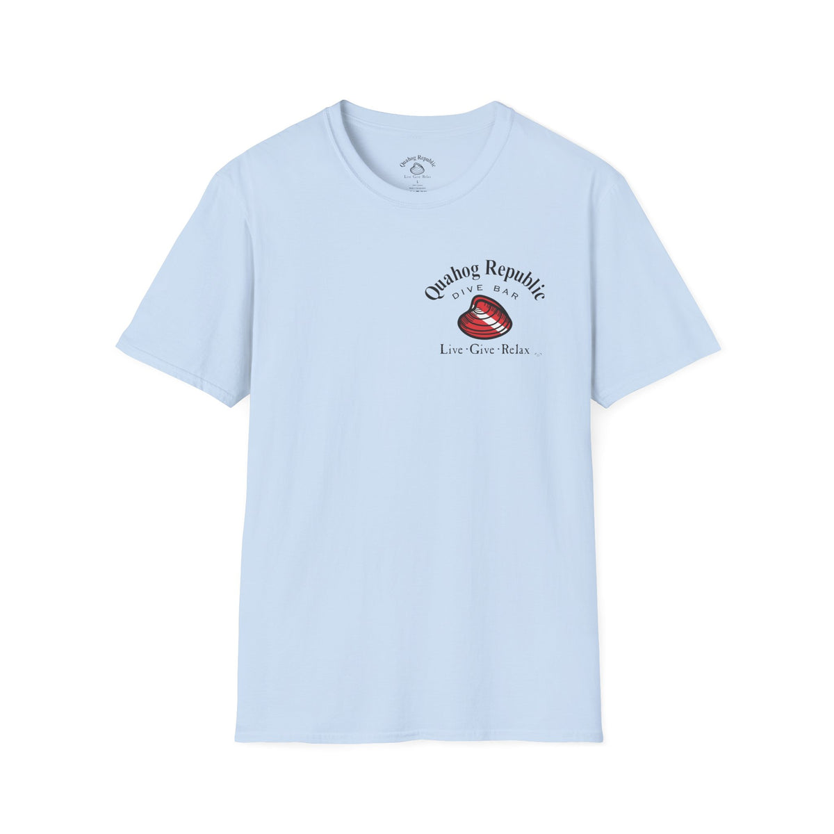 Quahog Republic Dive Bar T-Shirt — 'Live • Give • Relax' Nautical Logo Tee