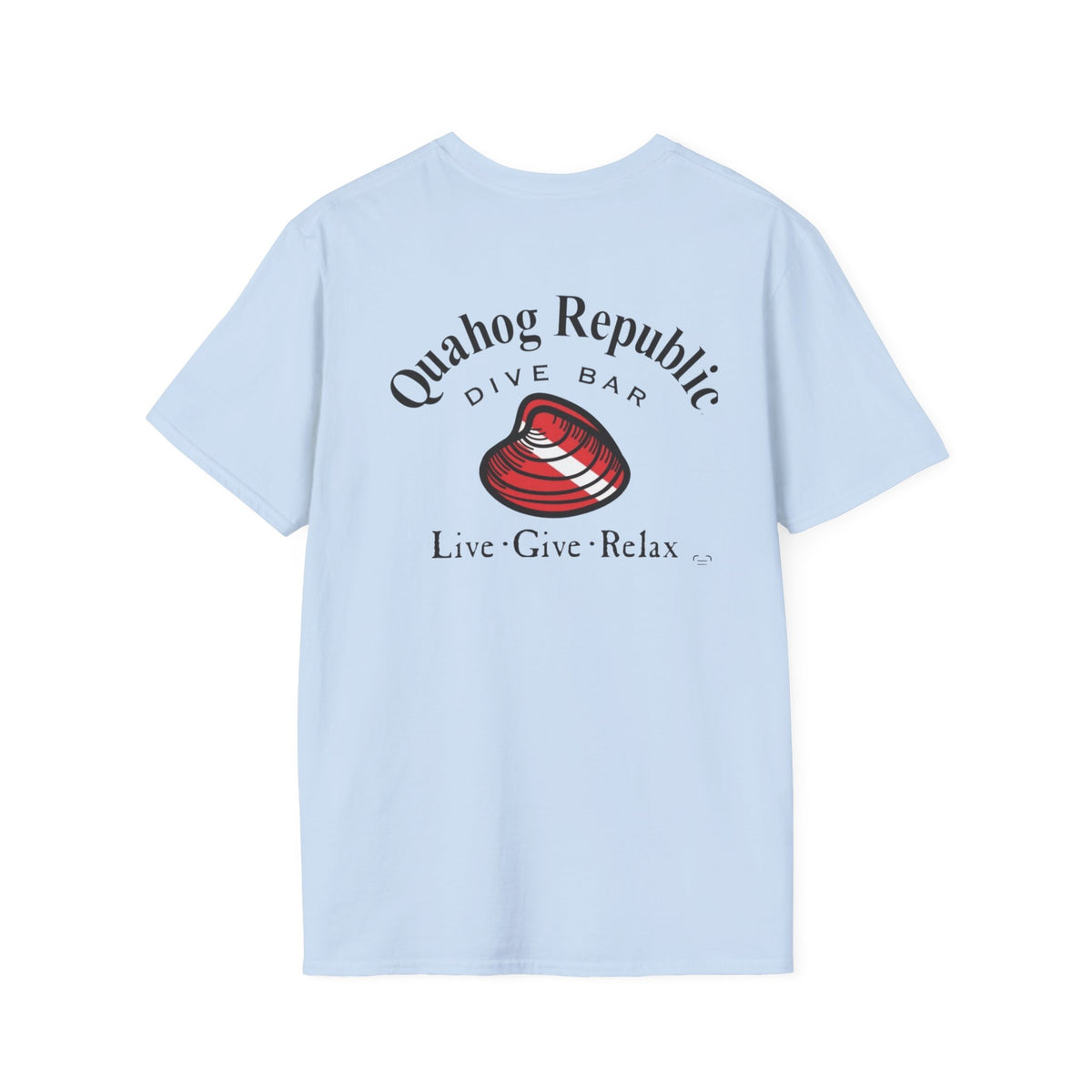 Quahog Republic Dive Bar T-Shirt — 'Live • Give • Relax' Nautical Logo Tee