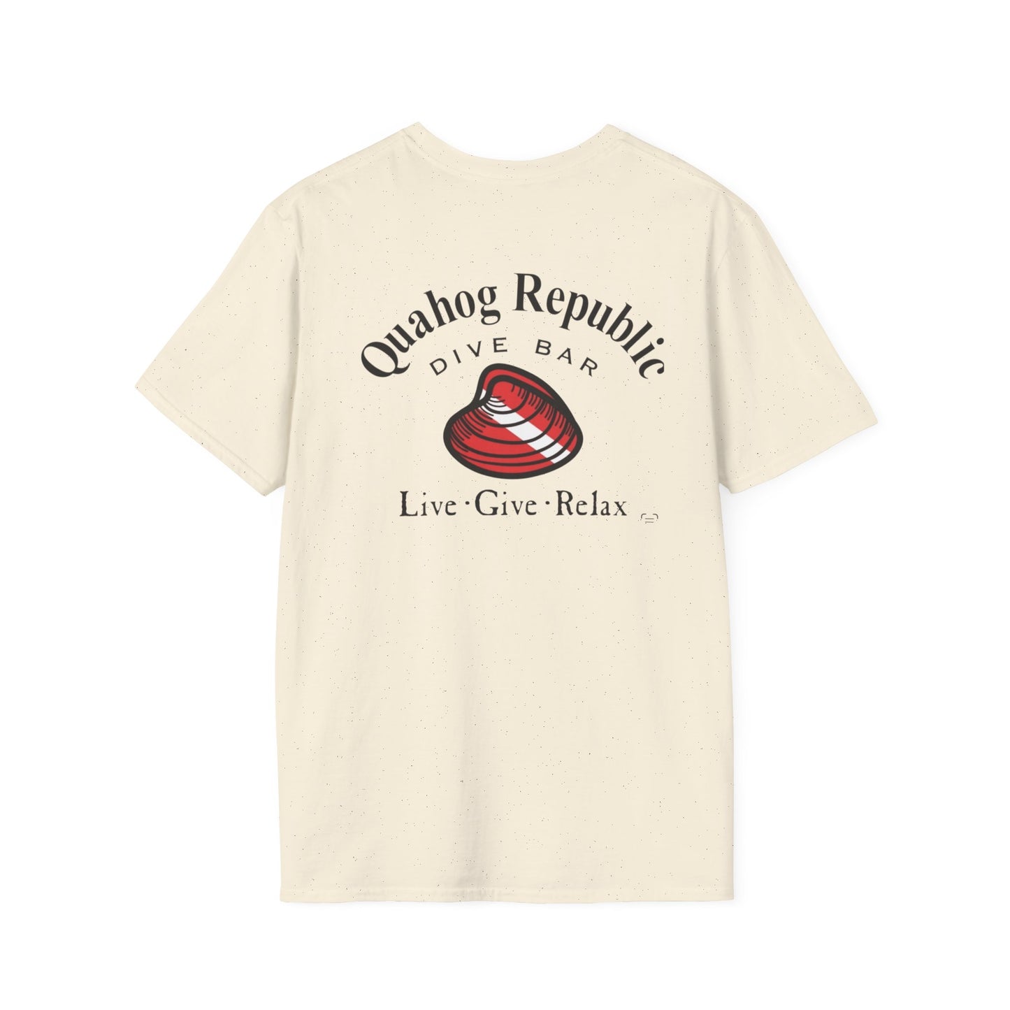 Quahog Republic Dive Bar T-Shirt — 'Live • Give • Relax' Nautical Logo Tee