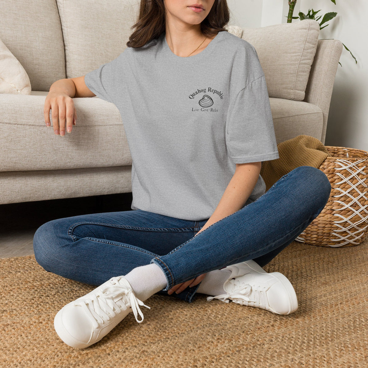 Quahog Republic T-Shirt — Nautical Lighthouse Flag Design