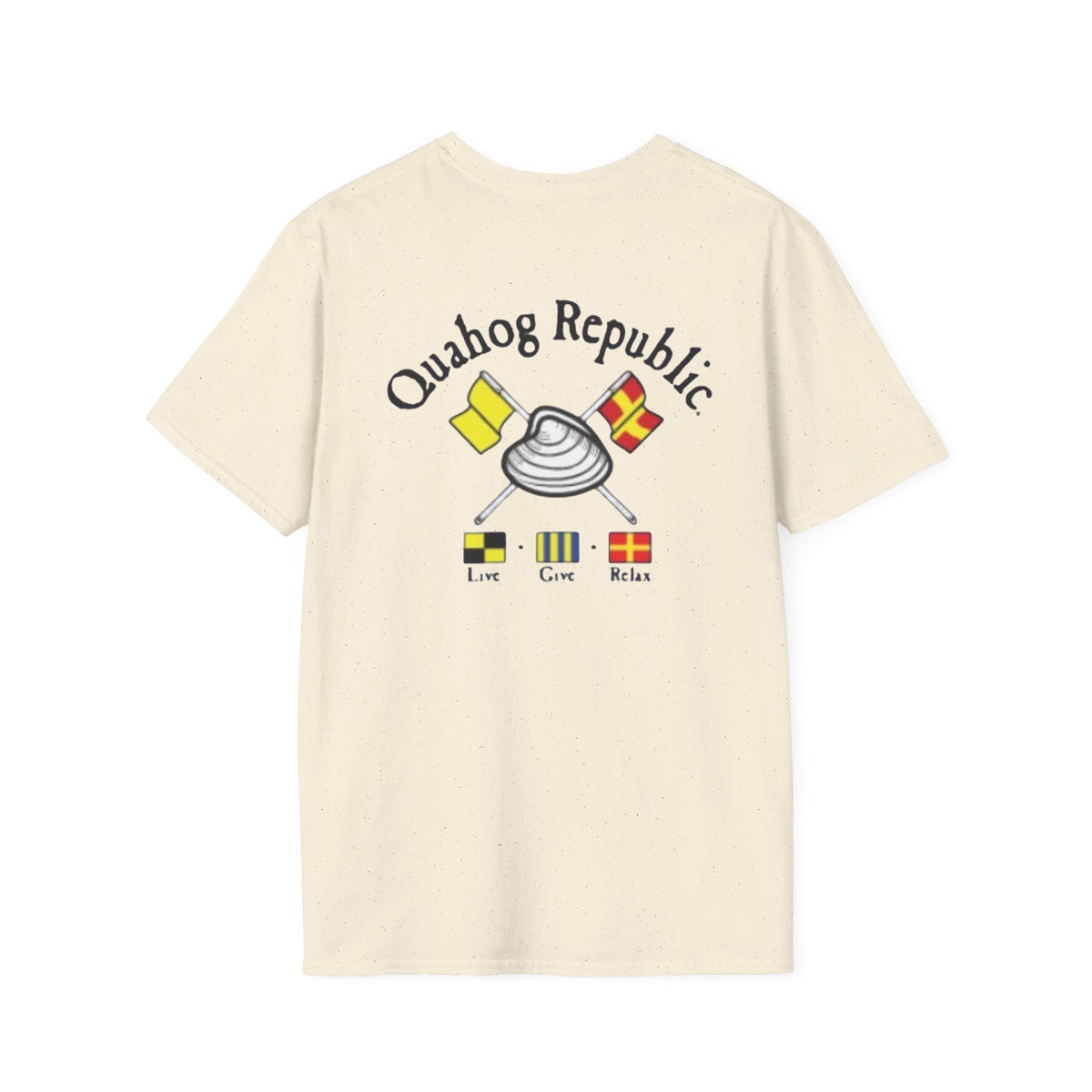 Quahog Republic T-Shirt — Nautical Lighthouse Flag Design