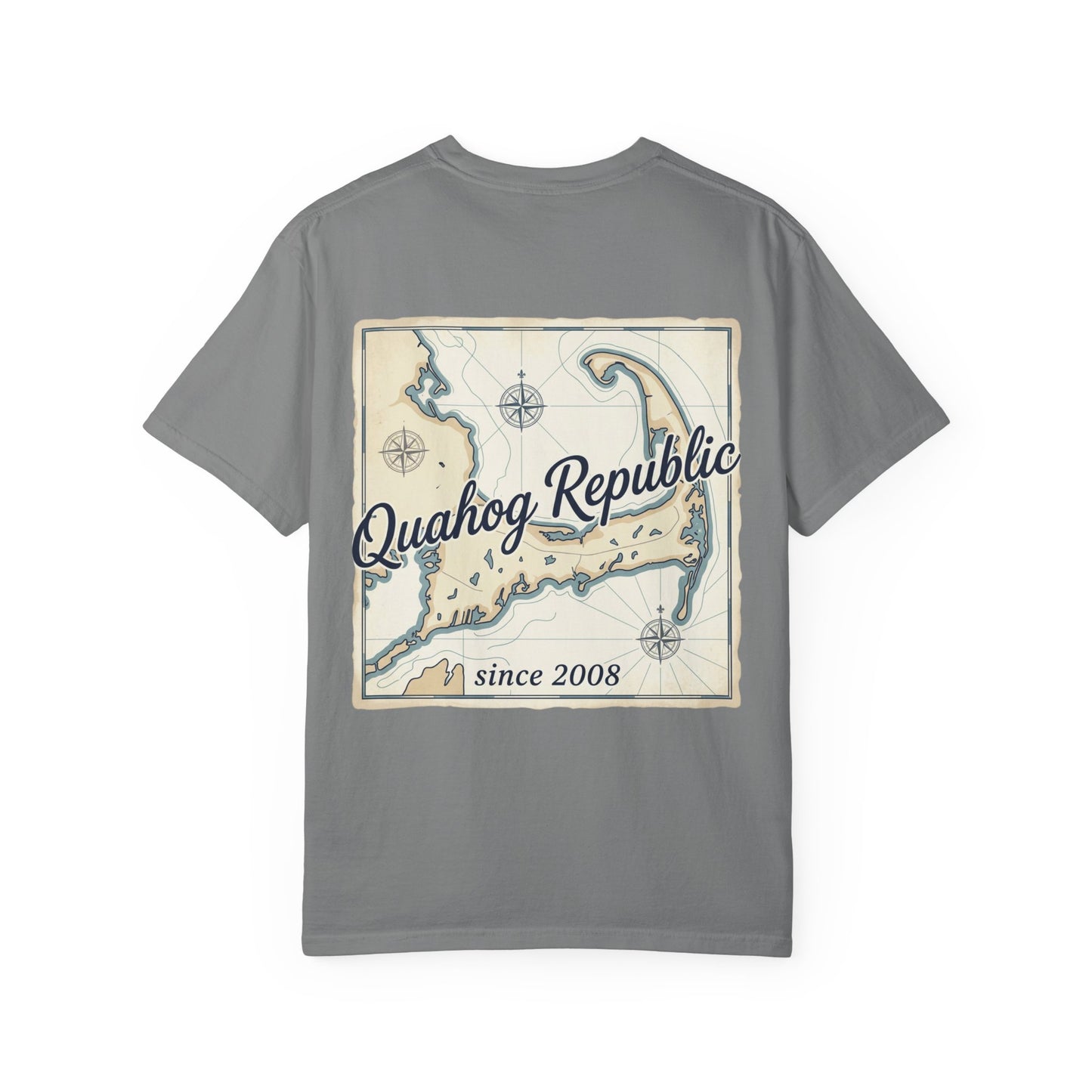 Quahog Republic Map T-Shirt — Vintage Nautical Island Tee